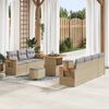 vidaXL Gartensofa-set mit Kissen 10 pcs Beige und Hellgrau
