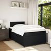 vidaXL Boxspringbett mit Matratze Schwarz 120x190 cm Samt