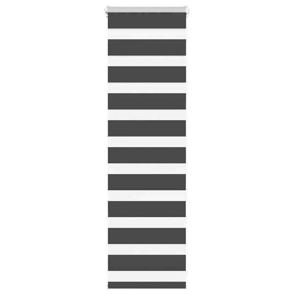 vidaXL Doppelrollo Schwarz 55x100 cm Stoffbreite 50,9 cm Polyester