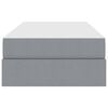 vidaXL Aufbewahrungsbett mit Matratze Hellgrau 90 x 190 cm Polyester
