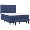 vidaXL Boxspringbett mit Matratze Blau 140x200 cm Stoff