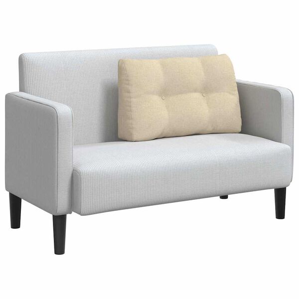 vidaXL R&uuml;cken Kissen Creme 80 x 24 x 50 cm Stoff