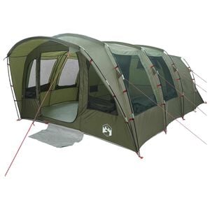 vidaXL Tunnelzelt Olive Gr&uuml;n 427 x 315 x 178 cm Polyester und Stahl