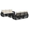 vidaXL Gartensofa-set 7 stk. Schwarz Poly-Rattan
