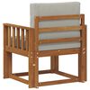 vidaXL Outdoor-Sofa Massives Akazienholz und Polyester