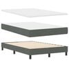 vidaXL Boxspringbett mit Matratze Dunkelgrau 120 x 190 cm Stoff