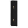 vidaXL Highboard Schwarz 34,5x34x180 cm Holzwerkstoff