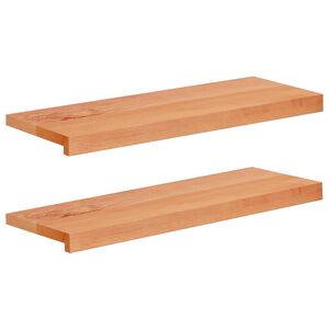 vidaXL Treppenstufen 2 stk. 70 x 25 x 2 cm Lack Massivholz Buche