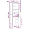 vidaXL Hohe Schr&auml;nke 2 pcs Sonoma 60 x 36 x 200 cm Holzwerkstoff