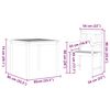 vidaXL Garten Essgruppe 3 pcs Braun Massivholz Akazie