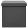 vidaXL Hocker mit Stauraum Grau PVC