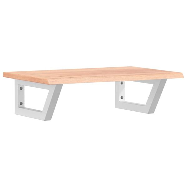 vidaXL Waschtischplatte mit Halterung Stahl und Massivholz Eiche