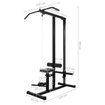 vidaXL Fitnessstation mit Langhantel und Kurzhantel Set 30,5 kg