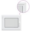 vidaXL Kellerfenster Innenseite Farbe Wei&szlig; RISOR 70 x 60 cm
