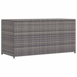vidaXL Garten-Auflagenbox Grau 120x50x60 cm Poly Rattan