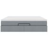 vidaXL Ottoman-Bett mit Matratze Hellgrau 160x200 cm Stoff