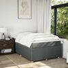 vidaXL Boxspringbett mit Matratze Dunkelgrau 120x200 cm Stoff
