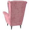 vidaXL Ohrensessel mit Hocker Rosa Samt