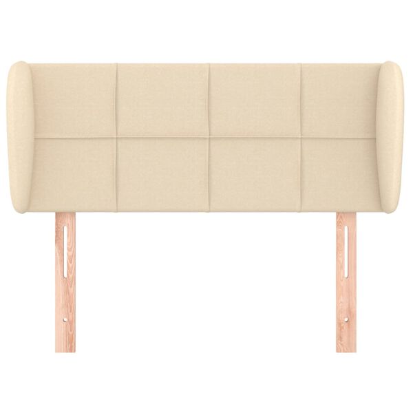 vidaXL Kopfteil mit Ohren Creme 93x23x78/88 cm Stoff