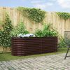 vidaXL Garten-Hochbeet Braun 240 x 80 x 81 cm Stahl