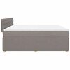 vidaXL Boxspringbett mit Matratze Taupe 180x200 cm Stoff
