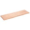 vidaXL Waschtischplatte Hellbraun 160x50x(2-4) cm Massivholz Behandelt