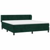 vidaXL Boxspringbett mit Matratze Dunkelgr&uuml;n 180x200 cm Samt