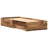 vidaXL Bettrahmen mit Schubladen Altholz 90 x 190 cm Holzwerkstoff