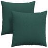vidaXL Sofakissen 2 Stk. Stoff Dunkelgr&uuml;n 80 x 80 cm