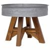 vidaXL Couchtisch Gemischtes Altholz 60x45 cm Silbern