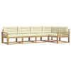vidaXL Outdoor-Sofagarnitur 4 stk. Wei&szlig; und Creme Polyester