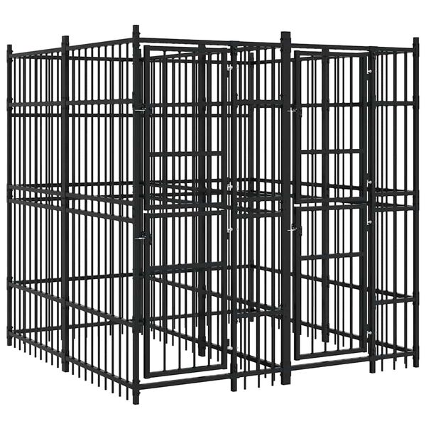 vidaXL Outdoor-Hundezwinger Stahl 3,69 m&sup2;