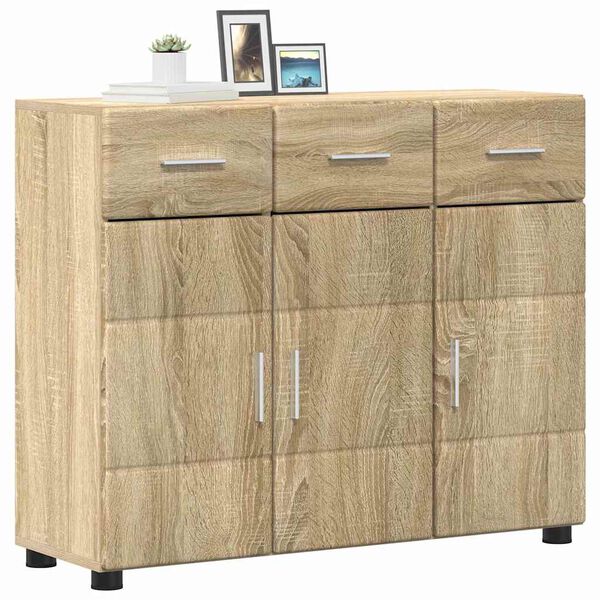 vidaXL Sideboard Sonoma-Eiche 88,5 x 30,5 x 73 cm Holzwerkstoff