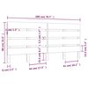 vidaXL Kopfteil 200x3x80 cm Massivholz Kiefer