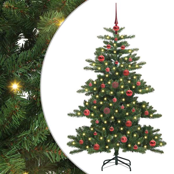 vidaXL K&uuml;nstlicher klappbarer Weihnachtsbaum Gr&uuml;n 150 cm PVC und Stahl