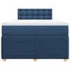 vidaXL Boxspringbett mit Matratze Blau 120x190 cm Stoff