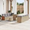 vidaXL Gartensofa-set mit Kissen 12 pcs Beige und Hellgrau Poly-Rattan