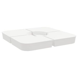 vidaXL 4-tlg. Kreuzfu&szlig;-Schirmst&auml;nder-Set 100 kg PP