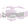 vidaXL Gartensofa-set mit Kissen 13 pcs Grau Poly-Rattan