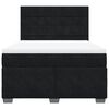 vidaXL Boxspringbett mit Matratze Schwarz 140x190 cm Samt