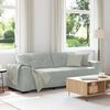 vidaXL 3-Sitzer-Sofa Hellgrau 220x78x80 cm Samt