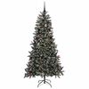 vidaXL K&uuml;nstlicher Weihnachtsbaum Gr&uuml;n 210 cm PVC, Plastik und Stahl