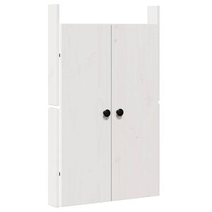 vidaXL K&uuml;chent&uuml;r MEPPEL Wei&szlig; 50 x 9 x 82 cm Massivholz Kiefer