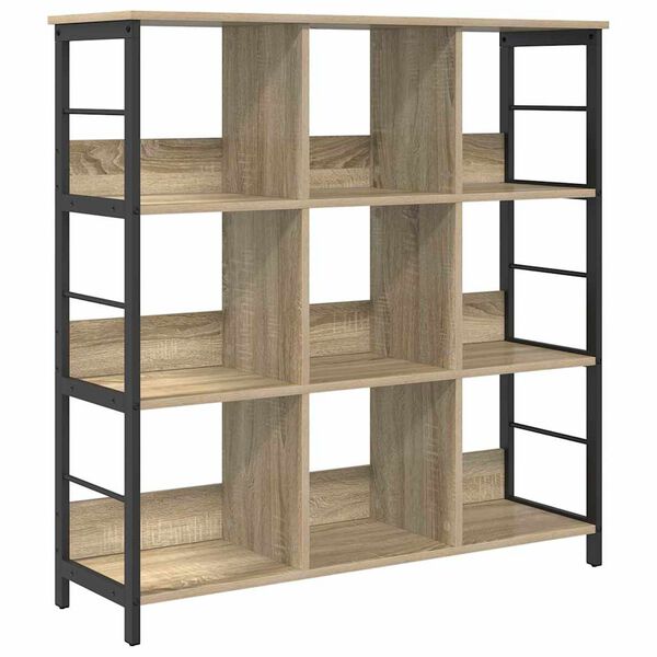 vidaXL B&uuml;cherregal Sonoma-Eiche 102 x 32 x 104,5 cm Holzwerkstoff