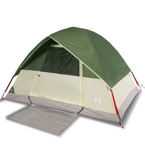 vidaXL Kuppel-Campingzelt 4 Personen Gr&uuml;n Wasserdicht