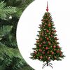 vidaXL K&uuml;nstlicher Weihnachtsbaum mit Weihnachtskugel 120 cm 150 LEDs