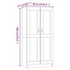 vidaXL Kleiderschrank Grau Sonoma 82,5x51,5x180 cm Holzwerkstoff