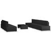 vidaXL 8-tlg. Garten-Lounge-Set Poly Rattan Schwarz