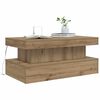 vidaXL Couchtisch mit LED-Leuchten Artisan-Eiche 90x50x40 cm