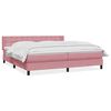vidaXL Boxspringbett mit Matratze Rosa 180x210 cm Samt